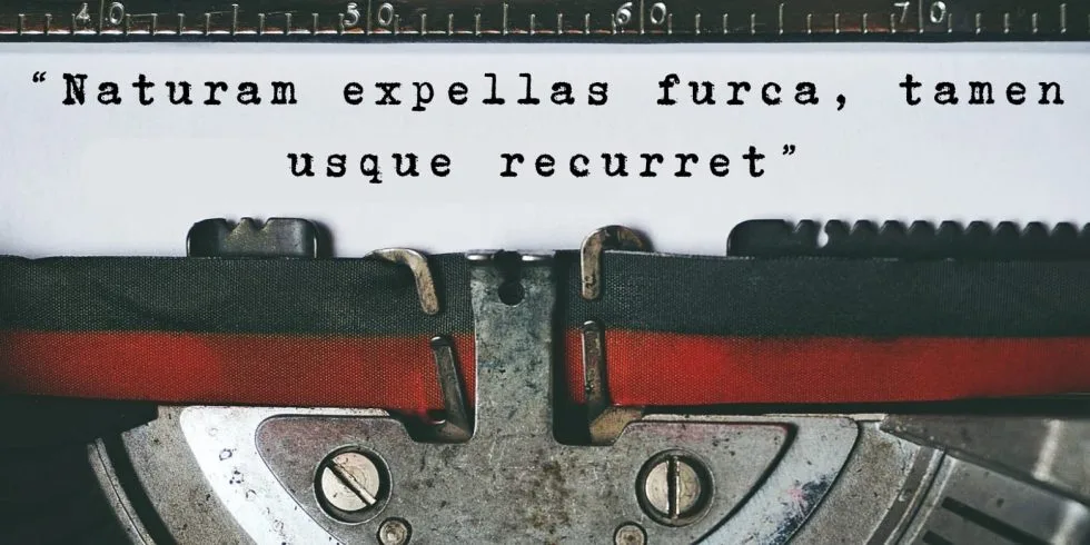Copertina dell’editoriale «Naturam expellas furca, tamen usque recurret»
