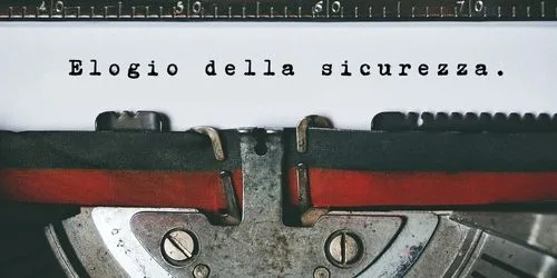 Copertina dell’editoriale «Elogio della sicurezza.»