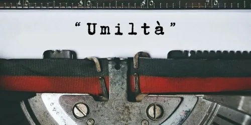Copertina dell’editoriale «Umiltà»