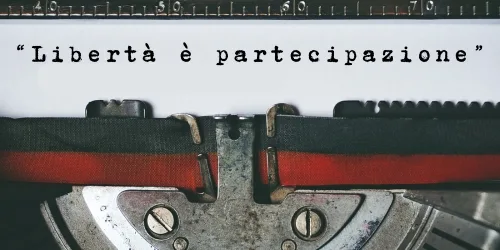 Copertina dell’editoriale «Libertà è partecipazione»