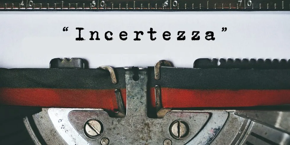 Copertina dell’editoriale «Incertezza»