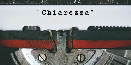 Copertina dell’editoriale «Chiarezza»